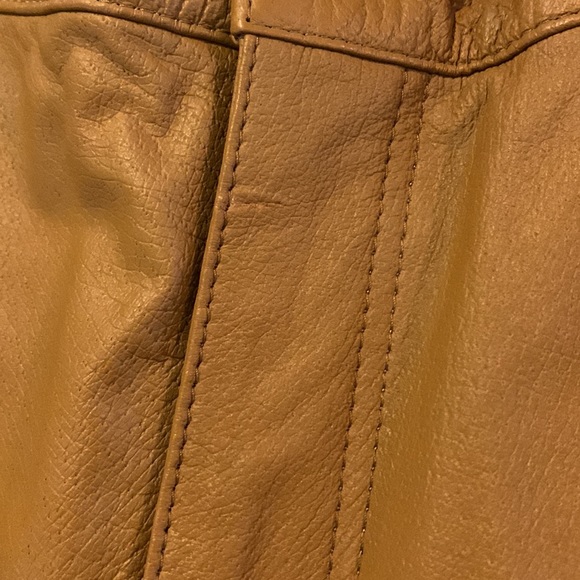 NWT Newport News Styleworks•Carmel Color Lined Leather Pants Sz18 - Picture 15 of 15